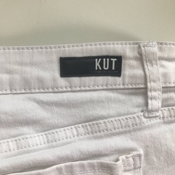 12 L KUT from the cloth white jean denim shorts - Picture 2 of 15
